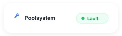 Poolsystem Betriebsstatus