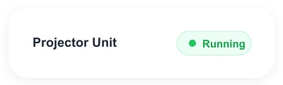 Projector running status