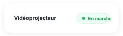 Statut projecteur en marche