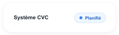 Unité CVC en fonctionnement