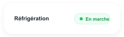 Réfrigération en marche