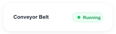 Conveyor belt running status