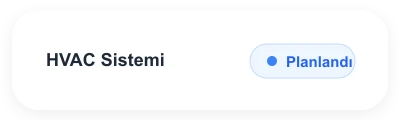 HVAC ünitesi çalışıyor durumu