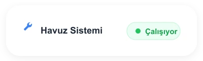 Havuz sistemi çalışıyor durumu