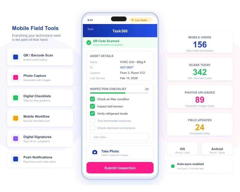 Task360 maintenance key capability interface